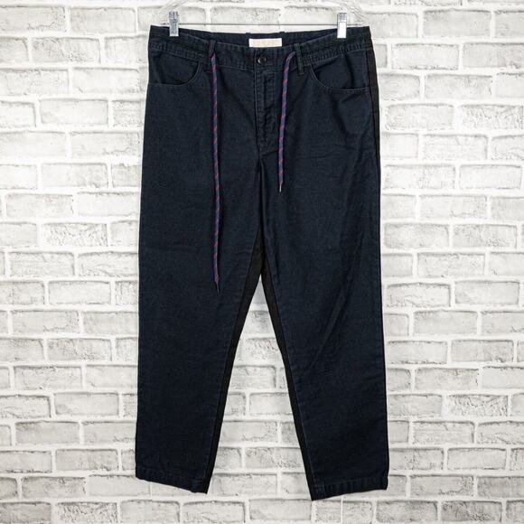ONES STROKE Tokyo Men's Drawstring Trouser Pants Navy front Black back 6 - Picture 1 of 9